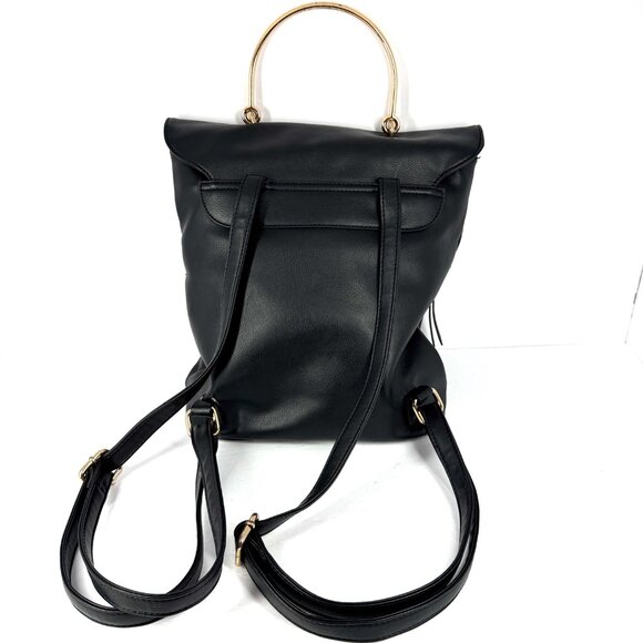 Bebe 3-Piece Bag Set Black with Gold Hardware – Crossbody, Backpack & Tot - Picture 7 of 16